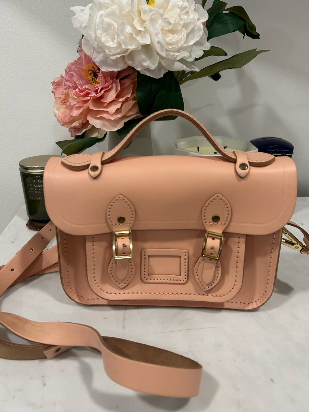 The Cambridge Satchel Company Mini Satchel Blush Pink Leather Cross bag